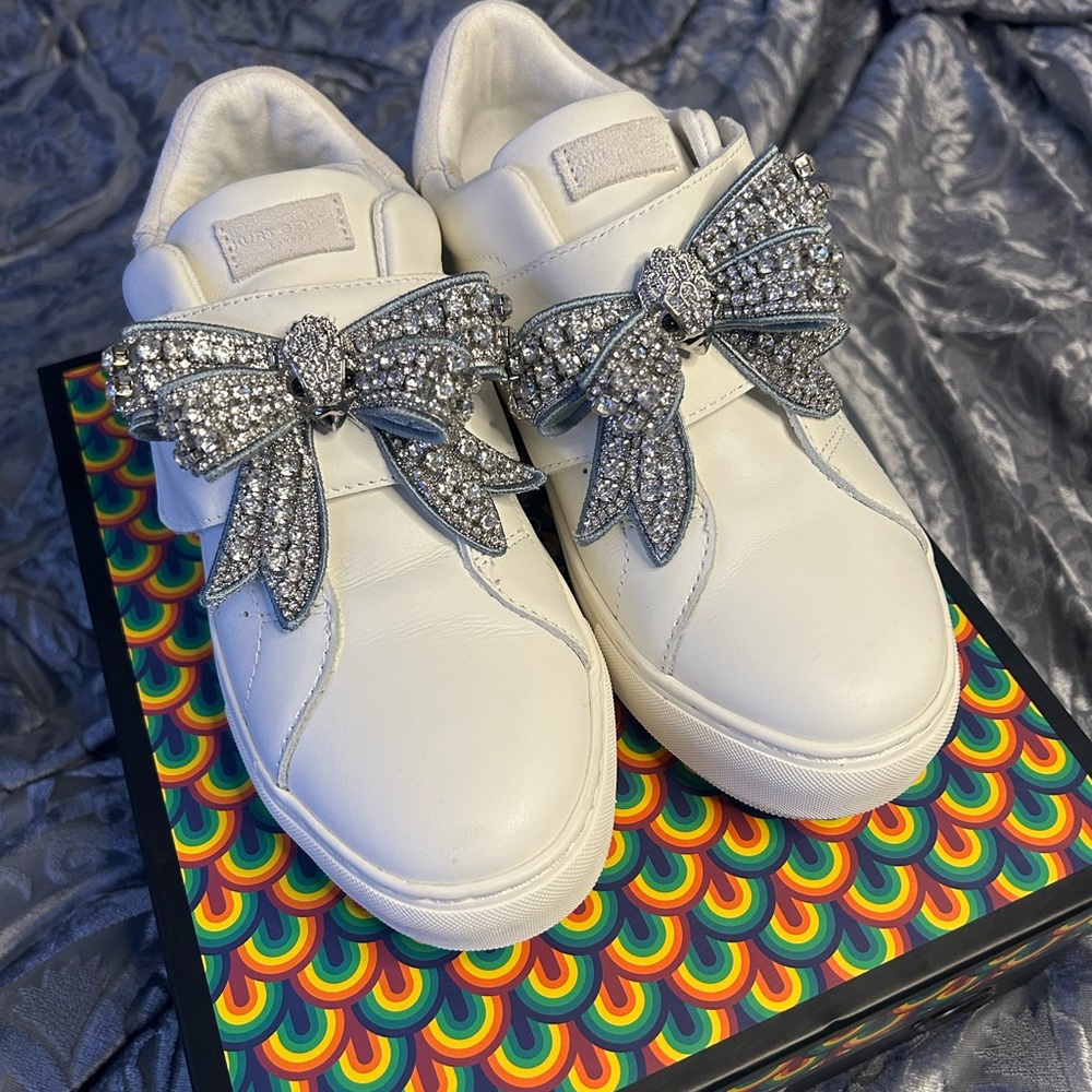 White bow Kurt Geiger sneakers